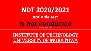 NDT 2020/2021 aptitude test is not conducted NDT 2020/2021 aptitude test is not conducted