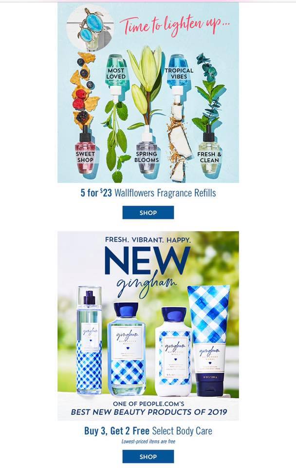 Life Inside the Page Bath & Body Works Today's Email June 2, 2019