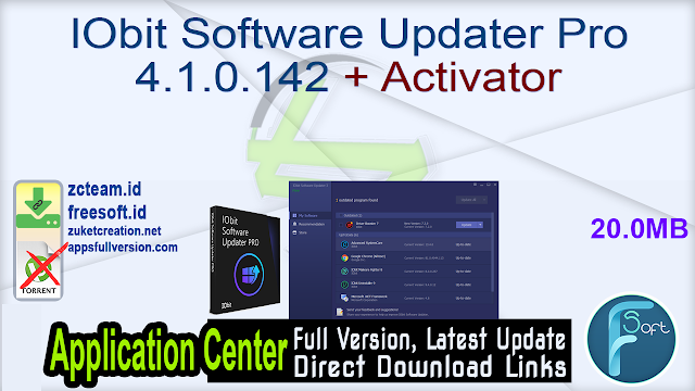 IObit Software Updater Pro 4.1.0.142 + Activator_ ZcTeam.id