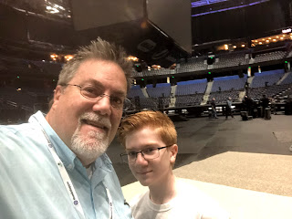 David Brodosi and his son at conference