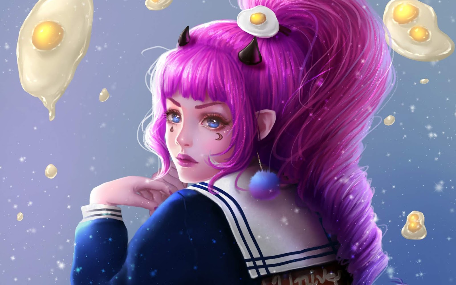 Arte Fantasia Garota Cabelo Rosa Arte Fantasia Garota Cabelo Rosa