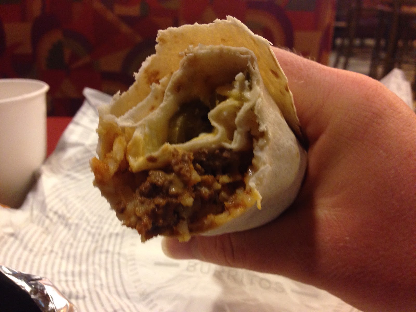 You Care What We Think Spicy Cheesy Core Burrito from Taco Bell
