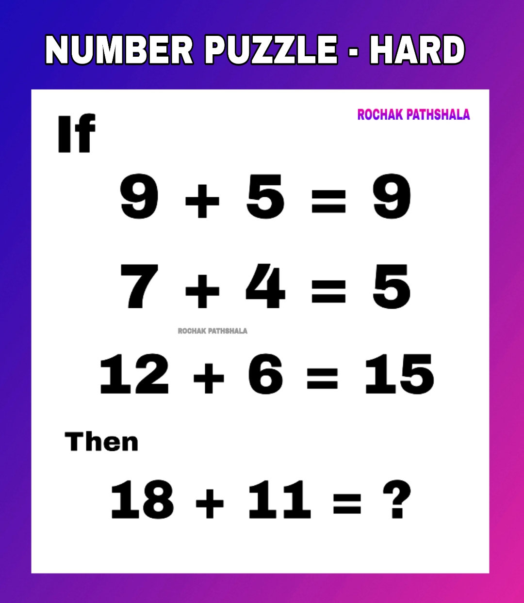 Math Puzzles With Answers Number Puzzle 10 Rochak Pathshala