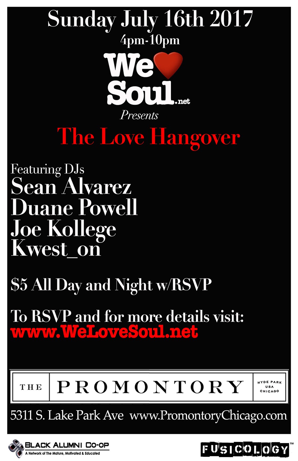 Sunday 7/16: We Love Soul presents The Love Hangover Day Party