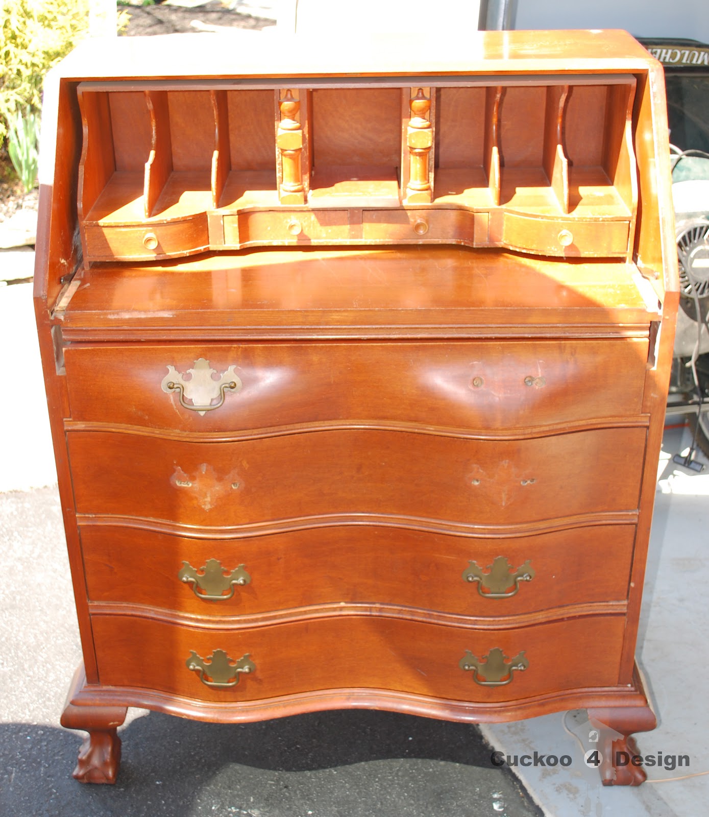 Refinished Secretary Desk Cuckoo4design