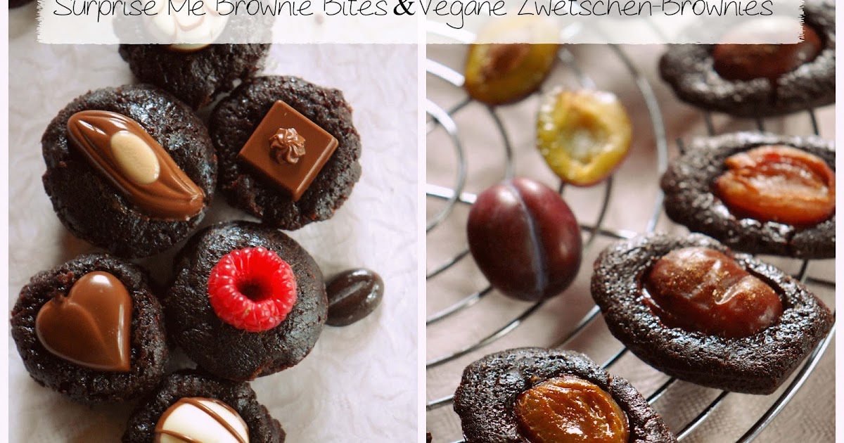 Surprise Me Brownie Bites & Vegane ZwetschgenMadeleines