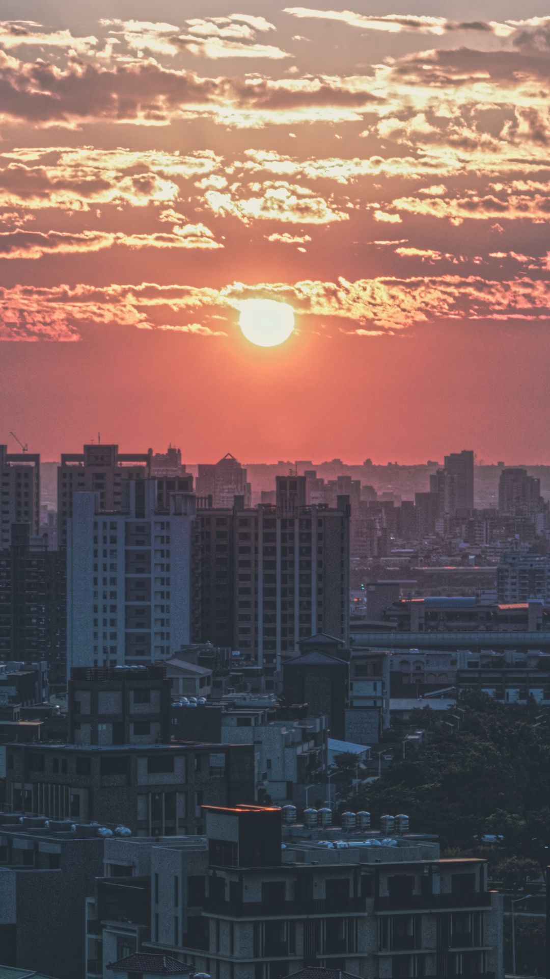 Wallpaper Metropolis, City, Sunset, Buildings - Sarung Walls