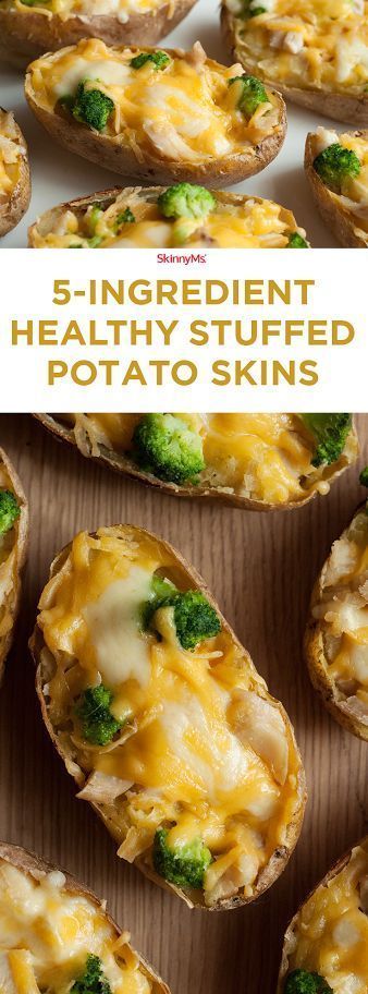 5-Ingredient Healthy Stuffed Potato Skins - The Dinner Recipes Ideas