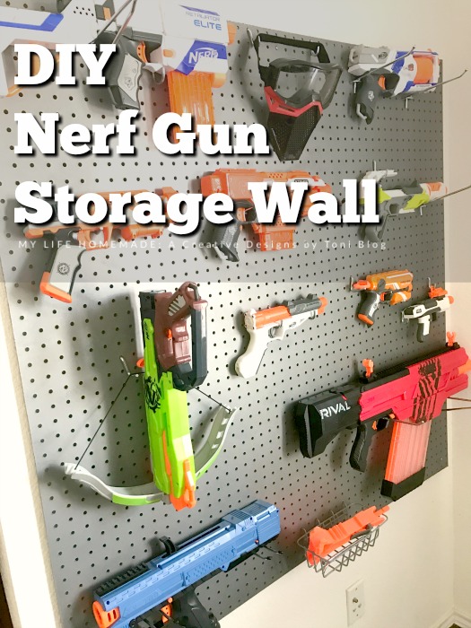 pegboard nerf gun holder