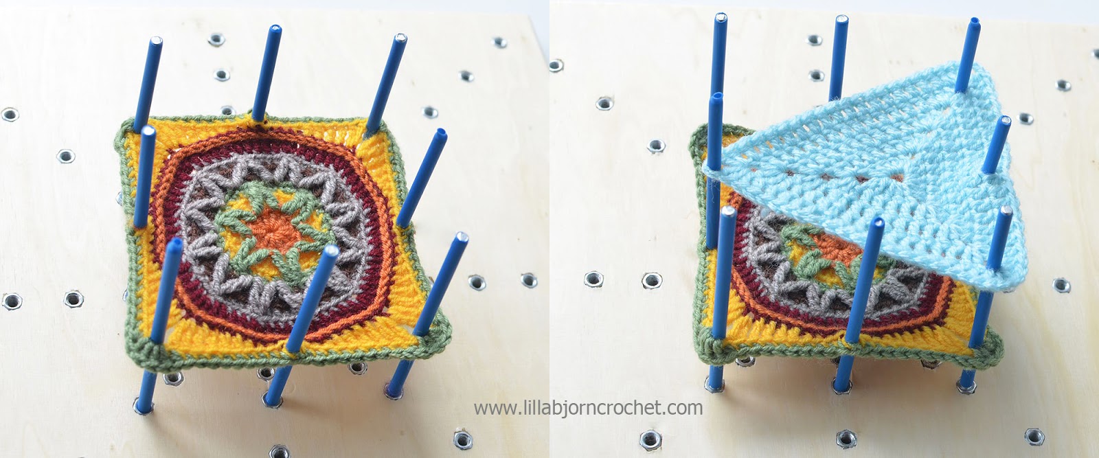 Why and how to block crochet and knitted projects? LillaBjörn's
