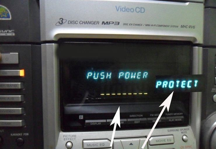 Way To Solve Sony Mini Hi Fi Push Power Protect Problem Tips And
