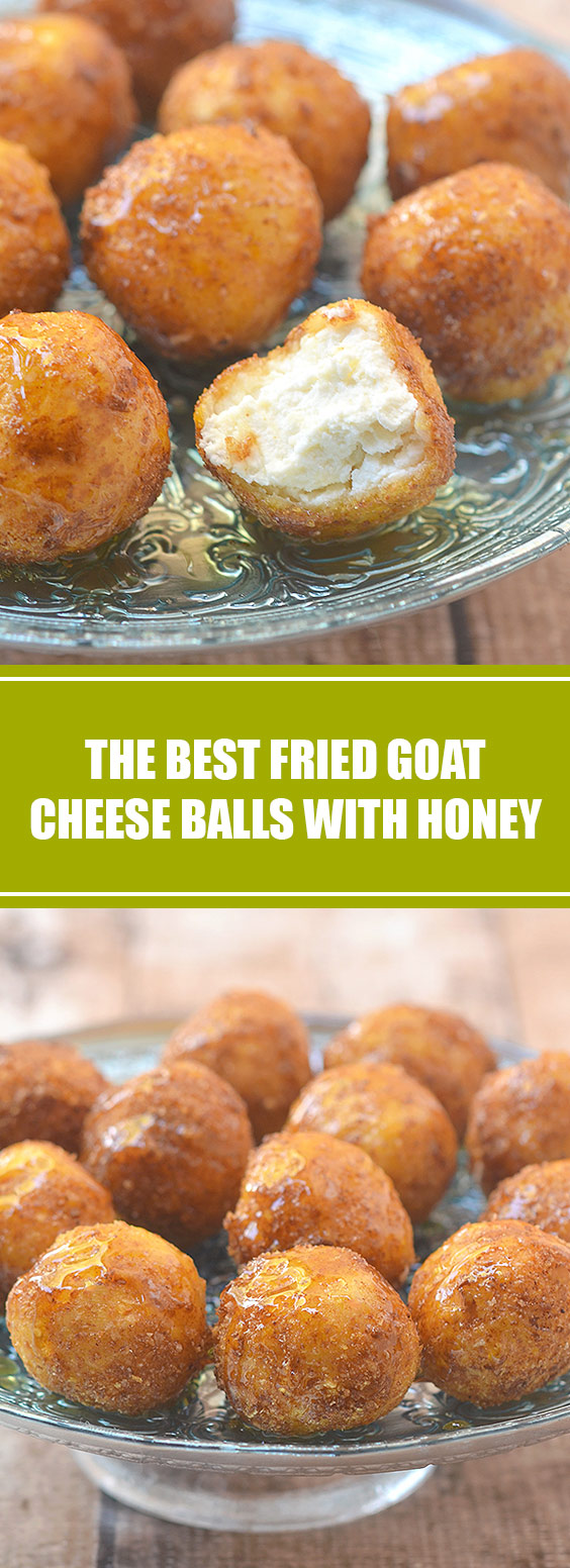 The Best Fried Goat Cheese Balls with Honey