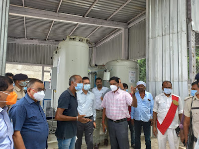 OxygenSaharsa: डीएम ने किया ऑक्सीजन प्लांट का निरीक्षण, DM inspected the oxygen plant, AnjNewsMedia