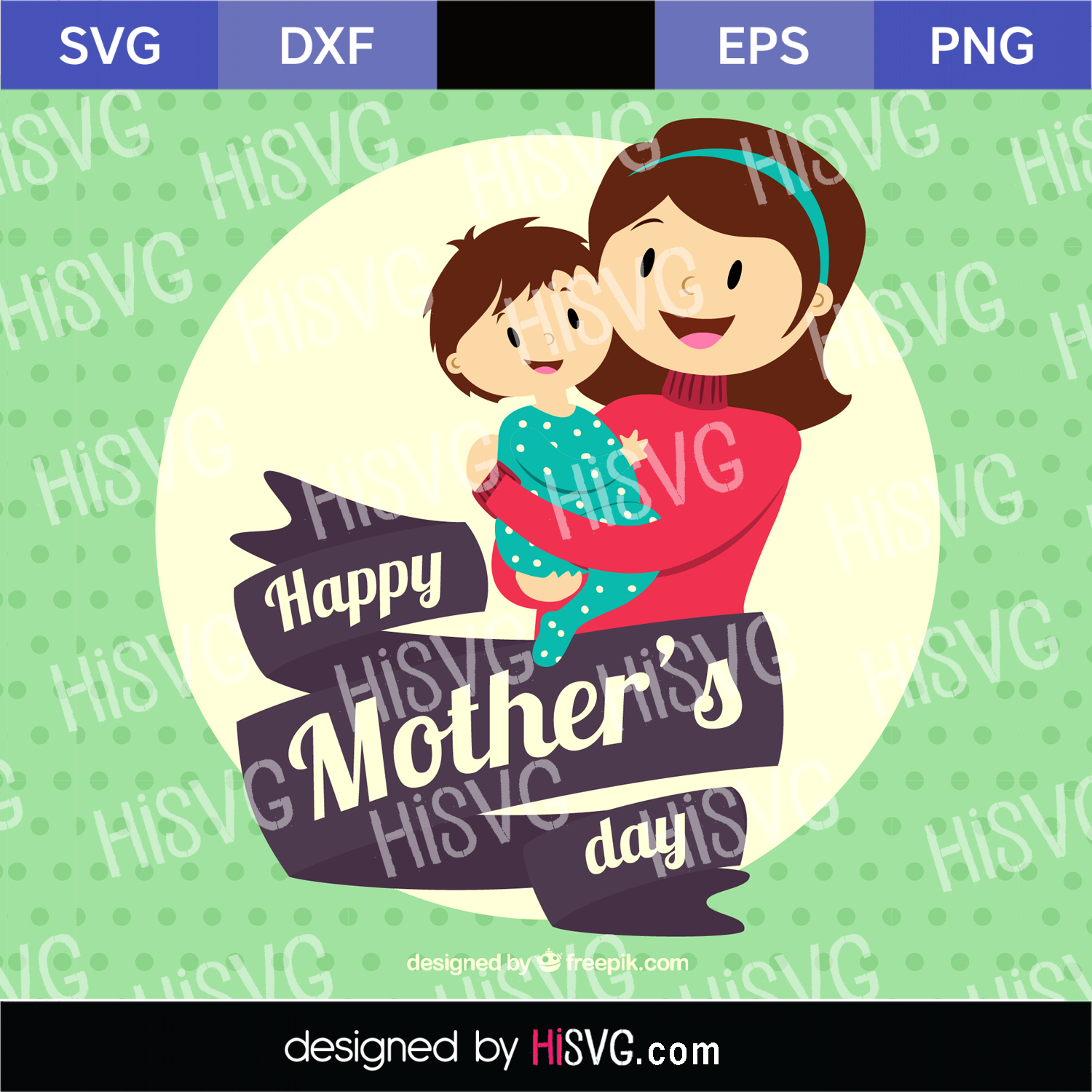 Hand Drawn Lovely Mother With Her Baby Card Premium Vector Hi Svg