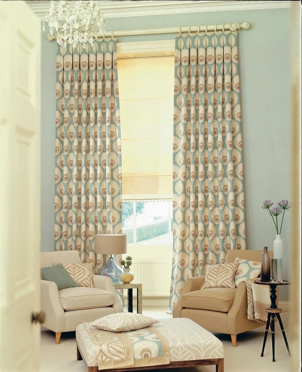 Curtains set with wallpapers