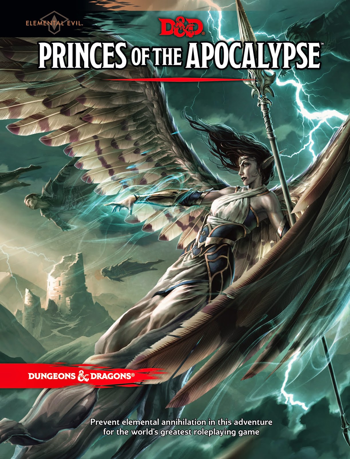 Front cover of the new Dungeons & Dragons adventure, Princes of the Apocalypse. Front cover of the new Dungeons & Dragons adventure, Princes of the Apocalypse.