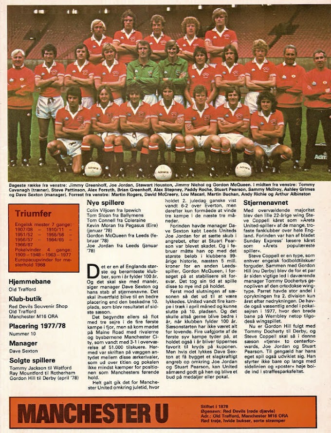 MANCHESTER UNITED 1978-79. By Panini.