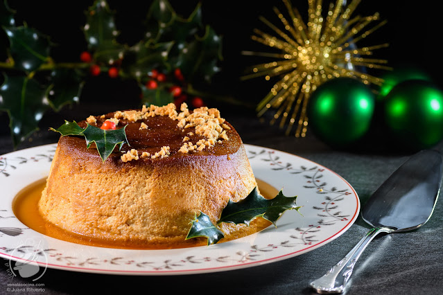 Menú de Navidad 2020. Flan de turrón. (Tradicional y Thermomix)