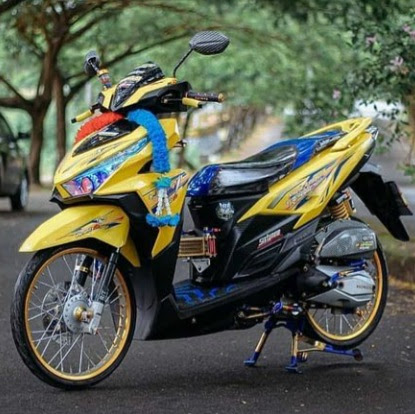 Modifikasi Vario 150 Warna Kuning Polos, Original, Metalik, Stabilo