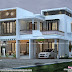 5 BHK flat roof home front view design