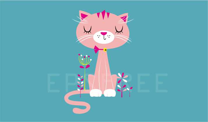 Cute Cat Cartoon Free Vector Download