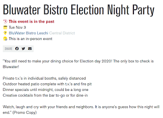 Bluwater bistro election night party