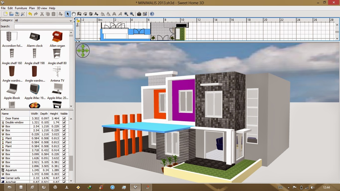 Rizal AMD RVH Cara Membuat Desain Rumah 3D Dengan Sweet Home 3D