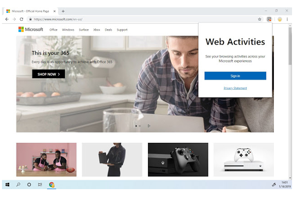 Microsoft launches Web Activities extension for Google Chrome browser Microsoft launches Web Activities extension for Google Chrome browser