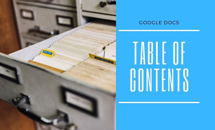 Cómo insertar una tabla de contenido en Google Docs