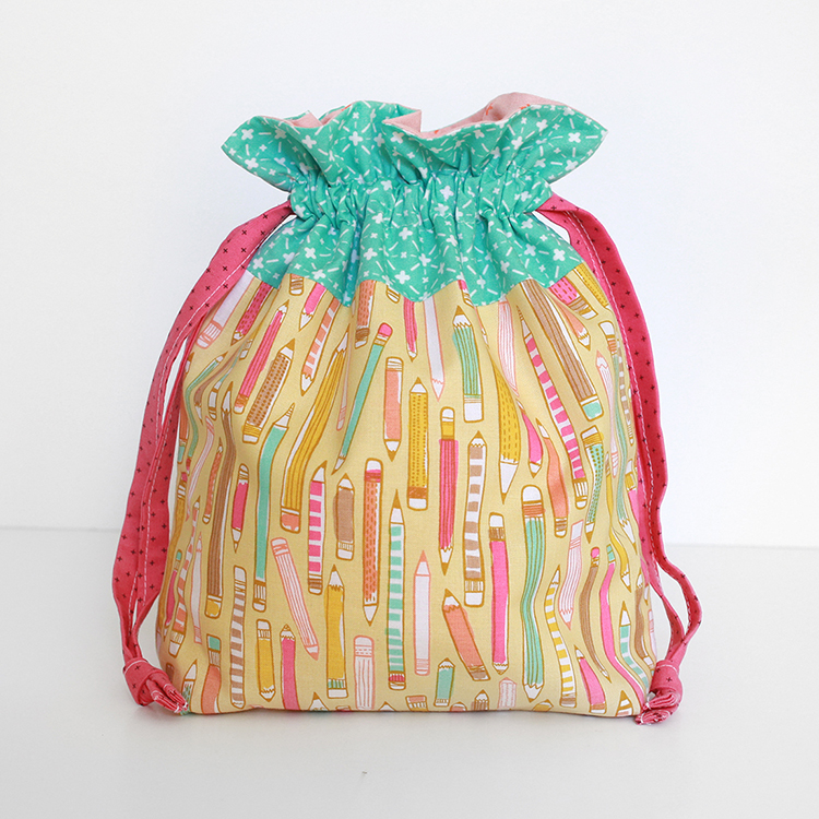In Color Order: Lined Drawstring Bag Expansion Pattern: All the Details