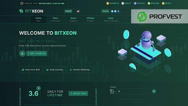 BitXeon: обзор и отзывы о bitxeon.io (HYIP платит) BitXeon обзор и отзывы HYIP-проекта