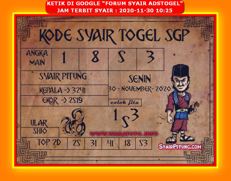 1 New Message Kode Syair Singapore 30 November 2020 Forum Syair Togel Hongkong Singapura Sydney