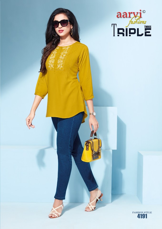 Aarvi fashion triple three western Tops Winter Special Collection