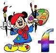 Alfabeto de Mickey pintor F.