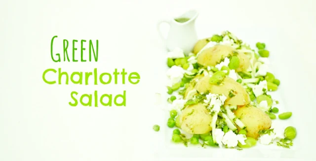 green charlotte salad with dressing