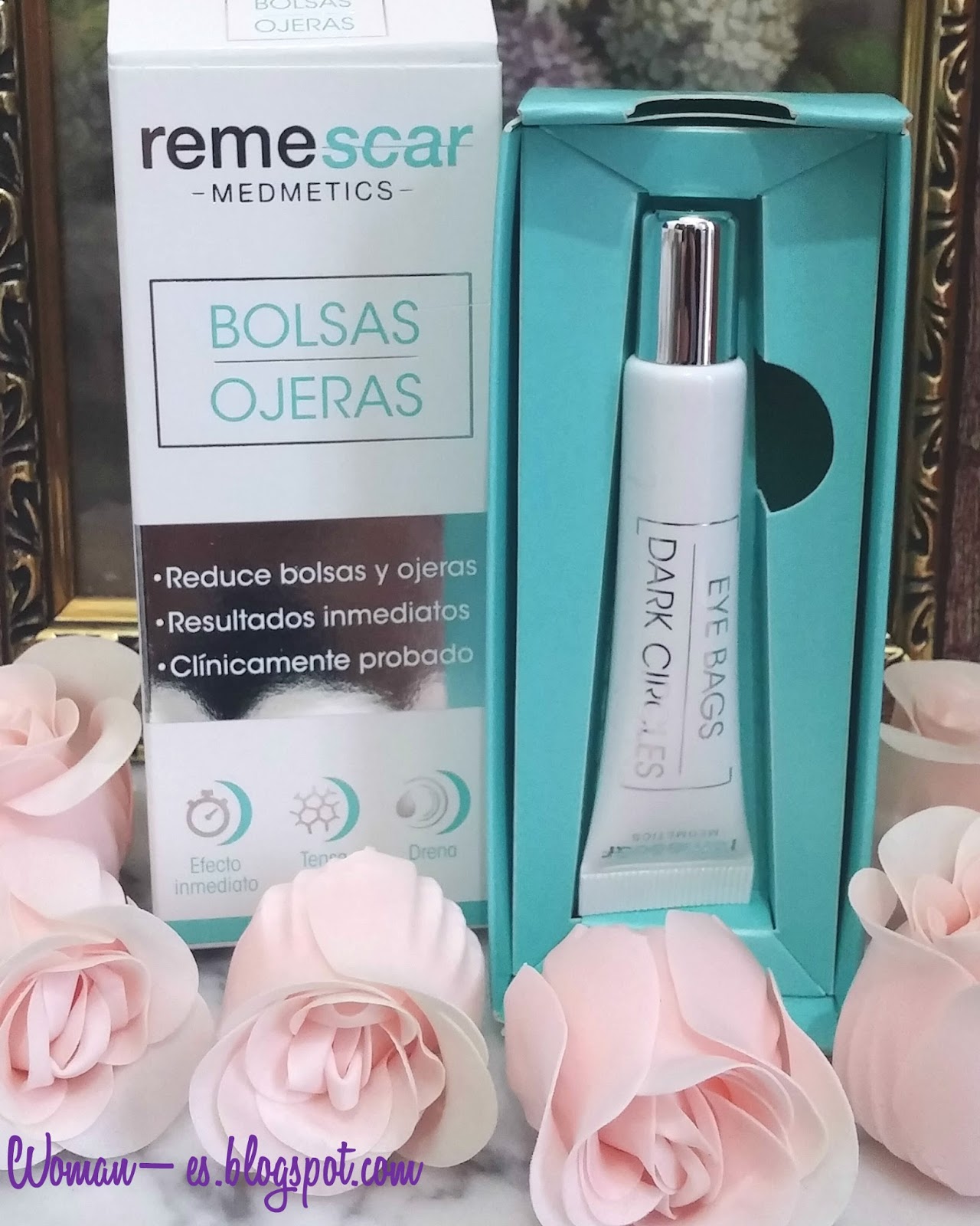 crema antiojeras y bolsas mujer