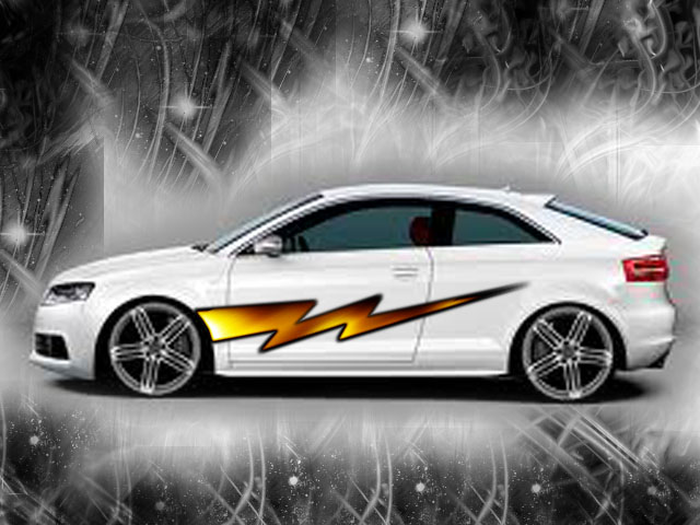 Car Decals for audi usa with flash image
