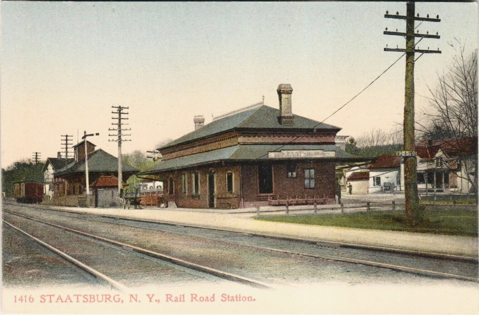 Vintage Railroad Pictures New York Central Station at Staatsburg, N.Y.