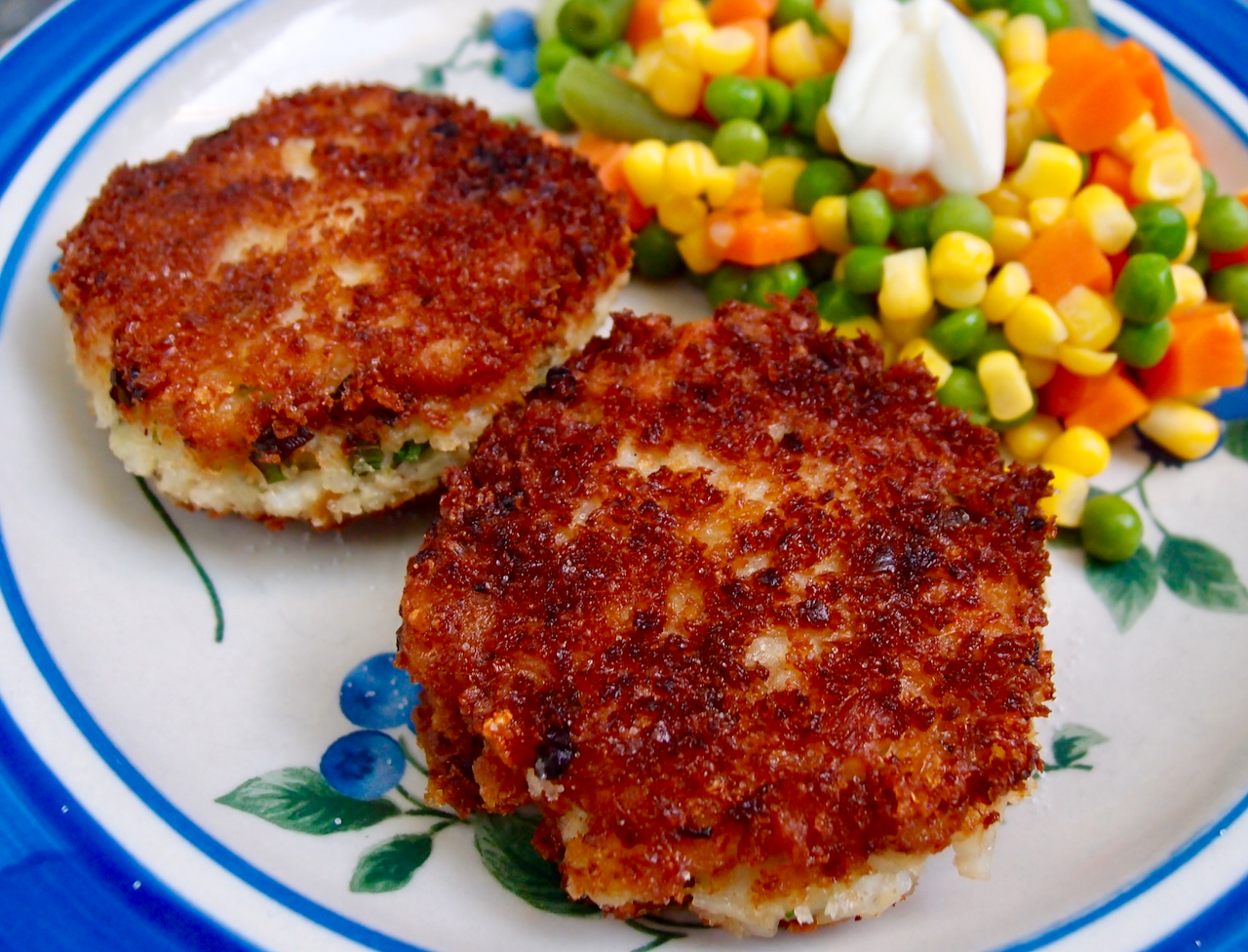 Sunday, dinner for two Recipe Notes Cod and Potato Cakes