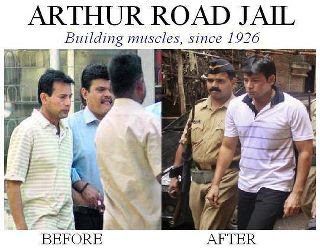 Abu Salem Abu Salem meme: Before and After Arthur Road Jail meme: Building muscles since 1926, aurthur road jail, muscles, body, troll, terrorist meme