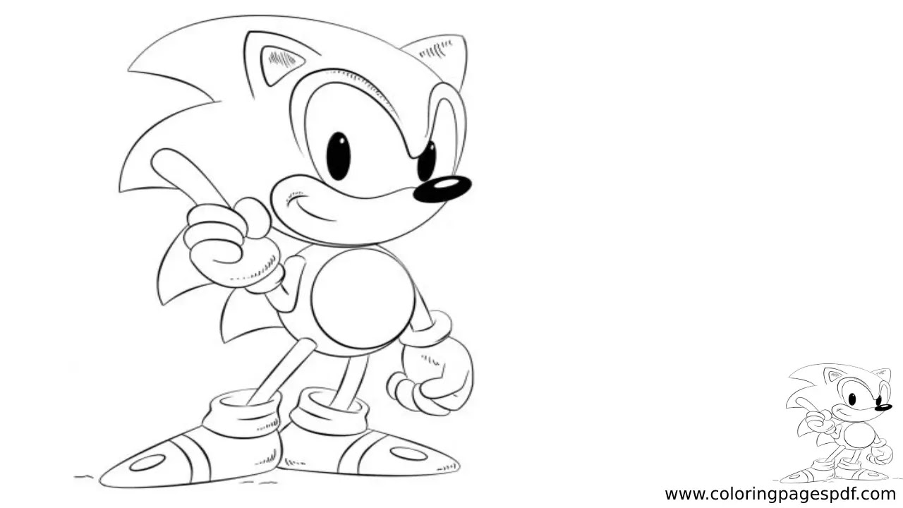 Coloring Page Of Sonic The Hedgehog