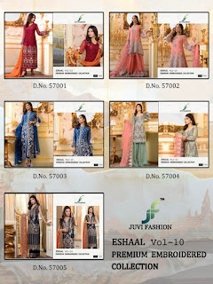 Juvi Fashion Eshaal vol 10 Georgette Pakistani suits