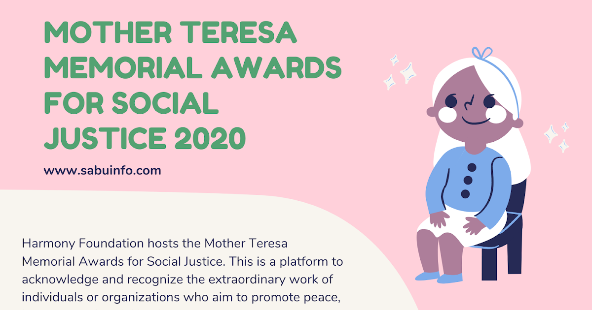 Mother Teresa Memorial Awards for Social Justice 2020