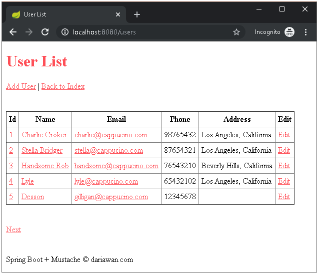 http://localhost:8080/users