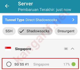 cara menggunakan akun shadowsocks server http injector