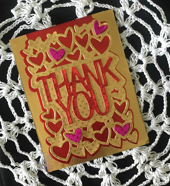 Valentine Card using Rinea Foiled Paper