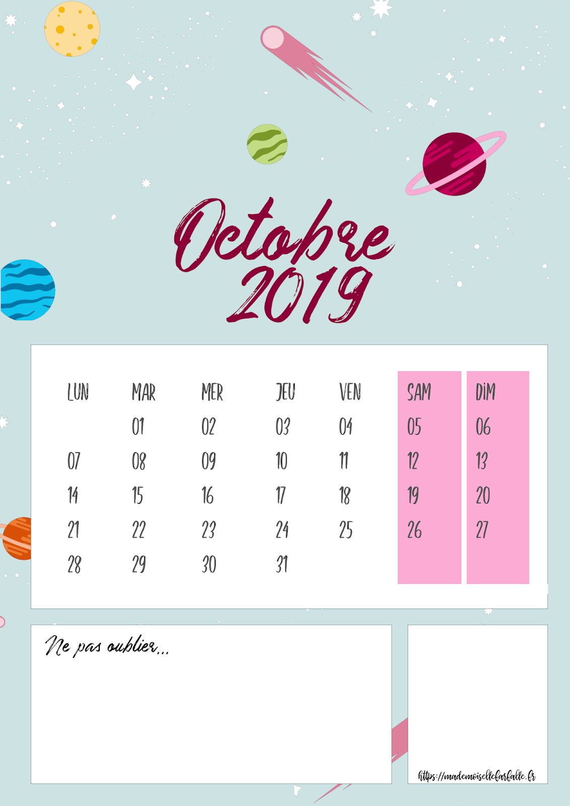 octobre 2019 desktop calendar octobre 2019 desktop calendar