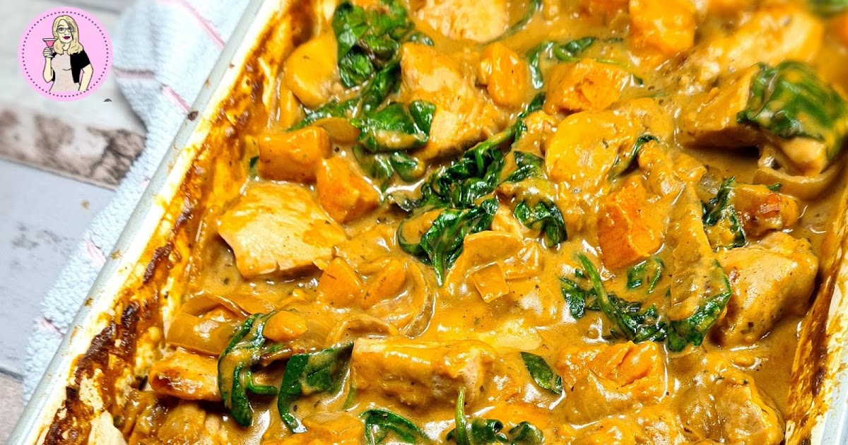 Chicken, Sweet Potato & Spinach Bake Recipe Slimming Friendly Sugar