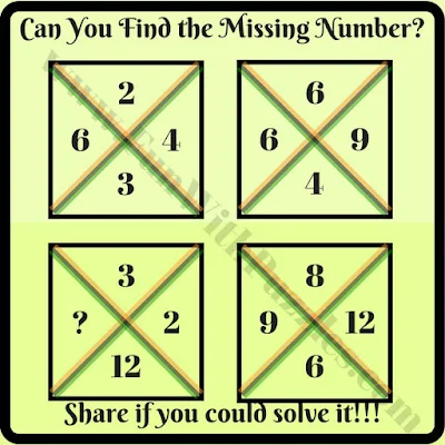 Tricky crossed square math brain teaser riddle