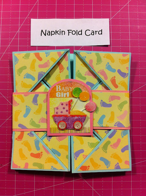 napkin-fold-card-baby-foot-steps-cute-girl